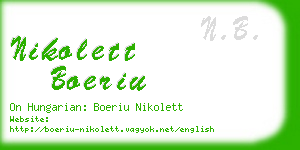 nikolett boeriu business card